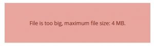 File is too big